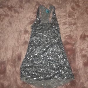 Gray sequin dress